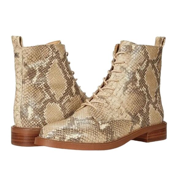 Sam Edelman Nina Womens Leather Ankle Lace-Up Boot 7 - Picture 1 of 7